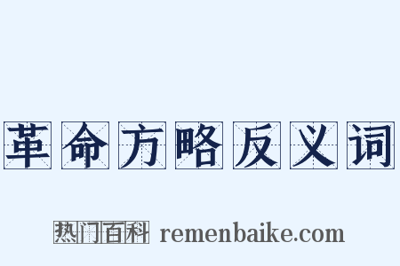 革命方略反义词是什么意思的图片